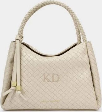 Katie Loxton Womens Nova woven texture top handle bag - Tan