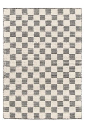 AFK Living Alfombra de lana y algod&oacute;n hecha a mano y suave 120 x 170 cm