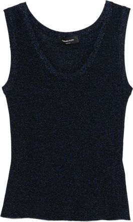 Fabiana Filippi Blue Scoop Neck Top