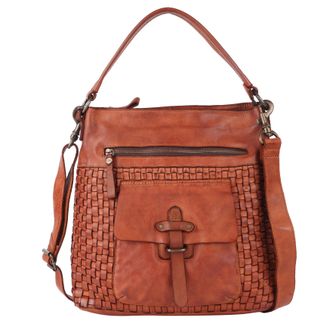 Harbour 2nd Handtasche HARBOUR 2ND Iris, Damen, Gr. B/H/T: 33cm x 32cm x 12cm, braun (cognac), Rindsleder, Taschen Handtasche, Damen Umh&auml;ngetasche, Schultertasche