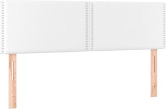 vidaXL Cabeceros 2 Unidades Cuero Sint&eacute;tico Blanco 72x5x78/88 Cm Vidaxl