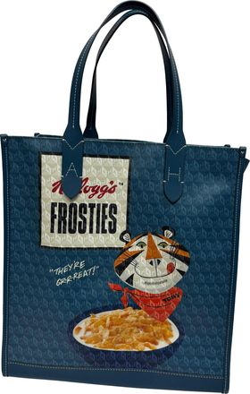 Anya Hindmarch Pre-owned Womens x Kelloggs Tony The Tiger Frosties Tote Bag in Blue Canvas - Blue/Navy - One Size