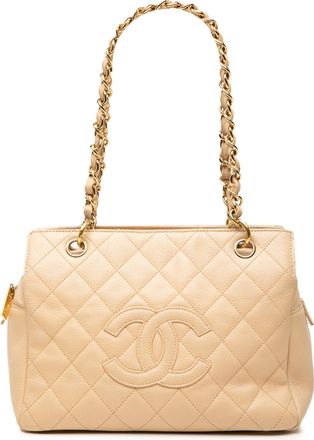 Chanel Pre-owned Womens Petite Caviar Timeless Tote - Nude Leather - One Size