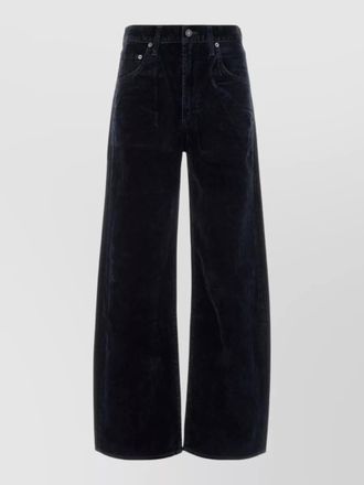 A Gold E velvet wide-leg jeans