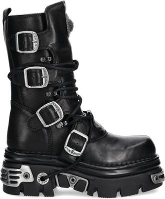 New Rock Stivali con plateau 70mm - Nero