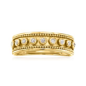 Ross-Simons Diamond Etruscan-Style Ring in 14kt Yellow Gold