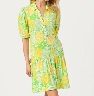 Lilly Pulitzer Bingley Mini Dress In Crocodile Green Mumbo Jumbo