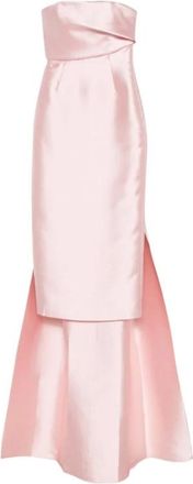 Solace London Gowns, female, Pink, Size: S Kiki Strapless Midi Dress