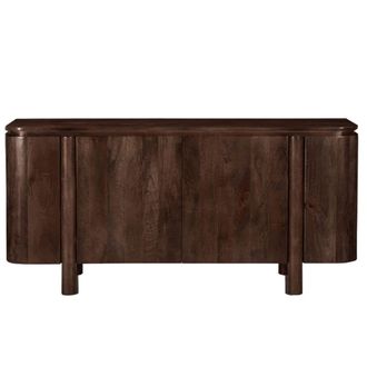 Moloo Aparador de 170 cm en madera maciza marr&oacute;n