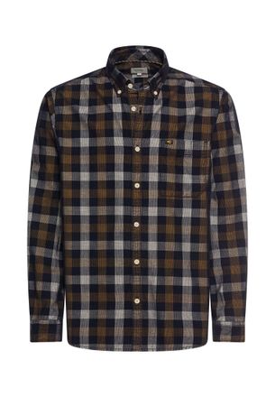 Camel Active Karohemd CAMEL ACTIVE, Damen, Gr. XXL, N-Gr, schwarz braun, Web, Obermaterial: 100% Baumwolle, kariert, normal h&uuml;ftbedeckend, Rundhals, 2-Knopf-Mansch