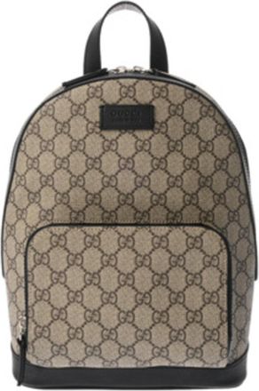 Gucci Beige Gg Supreme Leather Backpack (Pre-Owned)