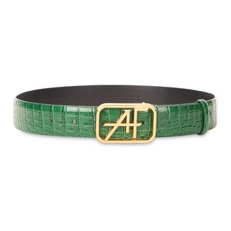 Alberta Ferretti Elegant green leather belt - female - Alberta Ferretti - Belts - Green - S - Accessories