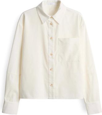 OPUS Dames, Blouses & Shirts, Wit, Maat: S Katoen