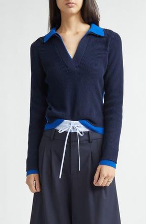 Monse Doubled Cashmere Polo in Dark Sapphire at Nordstrom, Size X-Small