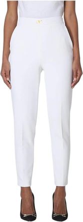 Elisabetta Franchi Mujer, Pantalones, Blanco, Talla: L