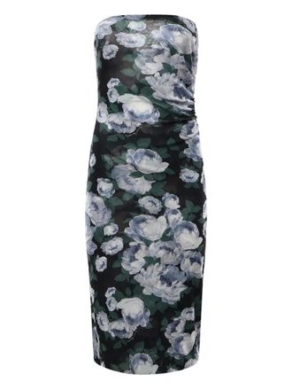 Stella McCartney floral strapless midi dress - Black