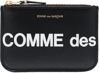 Comme Des Gar&ccedil;ons Logo Lederen Portemonnee - Dames - Portefeuilles - Zwart - ONE Size - Accessoires