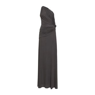 Alex Perry Gowns, female, Gray, Size: M One Shoulder Twist Gown