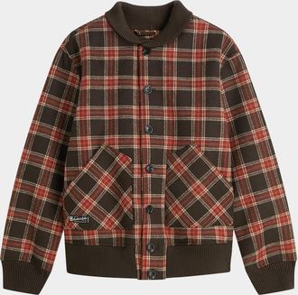 Scotch & Soda Men & apos;s Plaid Wool-Blend Bomber Jacket