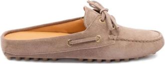 Tod's Glove Gommino Slipper - Dames - Slip ons - Beige - 36 1/2 EU - Leer - Schoenen