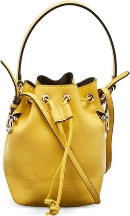 Fendi Mon Tresor leren bucket-tas met trekkoord - Geel