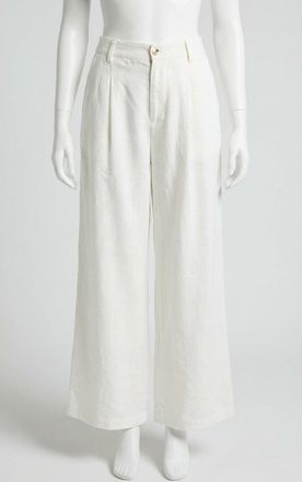 Z Supply Topanga Linen Pants In White