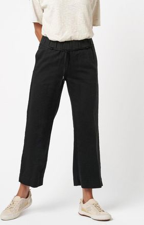 Toni Schlupfhose TONI Pia Wide Leg 7/8, Damen, Gr. 38, N-Gr, schwarz, Web, Obermaterial: 50% Baumwolle, 25% Leinen, 25% Lyocell, unifarben, weit 7/8-L&auml;nge,