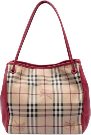 Burberry Pre-owned Burberry Small Haymarket Check Coated Canvas and Leather Canterbury Tote Ladies NYLDYJTR977NE30H