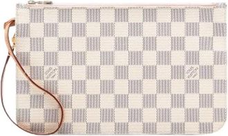 Louis Vuitton Pre-owned Clutches, female, White, Size: ONE SIZE Pre-owned Neverfull Pouch