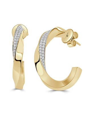 Sabrina Designs 14K 0.68 Ct. Tw. Diamond Hoop Earrings