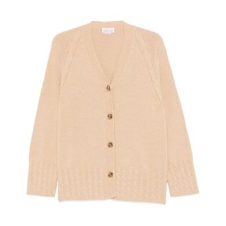 Marina Rinaldi Truien & Vesten, Dames, Bruin, M, Wol, Clarino Cardigan