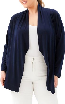 Karen Kane Open Front Travel Jersey Cardigan in Navy at Nordstrom, Size 2 X