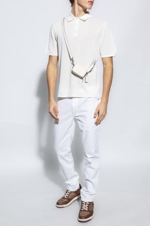 Rag & Bone Harvey Polo Shirt, Mens, White