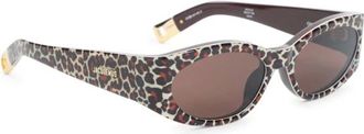 Jacquemus Accessoires, Dames, Veelkleurig, ONE Size, Bruine zonnebril voor vrouwen