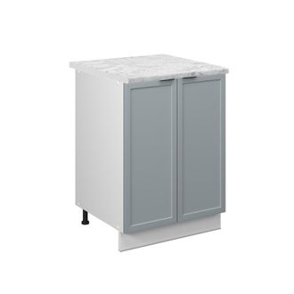 Vicco Mueble Bajo De Cocina Fame-line, Azul Claro-gris, 60 Cm, Et M&aacute;rmol