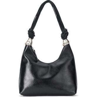 Staud Cuff Leather Shoulder Bag in Black at Nordstrom