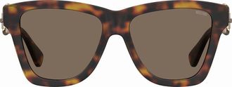 Moschino 54mm Gradient Rectangular Sunglasses in Havana/brown at Nordstrom Rack