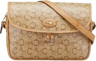 Celine Pre-owned Cross Body Bags, female, Beige, Size: ONE SIZE Pre-owned Leather shoulder-bags