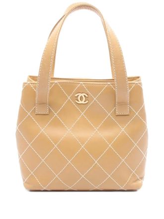 Chanel 2002-2003 stitch handbag - Brown