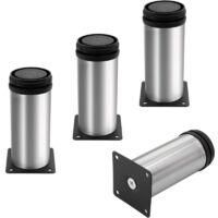 OEM 4 Patas Para Muebles, Patas Para Sof&aacute;, Patas De Mesa De Metal, Patas Ajustables Para Muebles En Acero Inoxidable Cepillado, Patas De Mesa De Altura Re