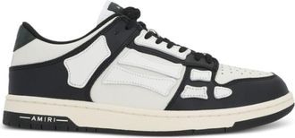 Amiri Black White Leather Skel Sneakers