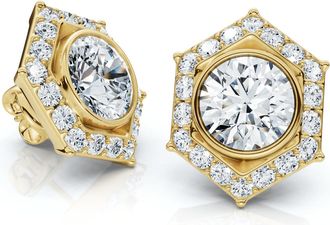 Pompeii3 2 1/2Ct Sally Diamond Earrings 14k Gold Lab Grown