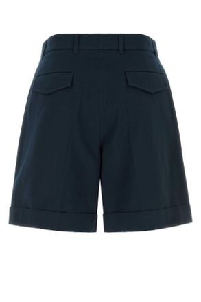 Valentino Garavani Mens Navy Blue Cotton Bermuda Shorts Exterior