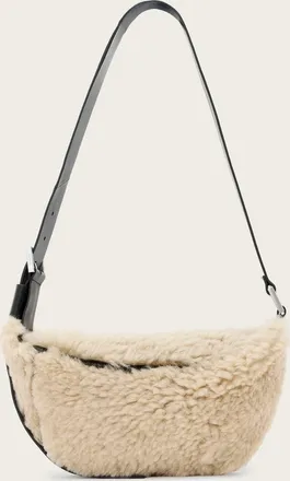 AllSaints Luna Shearling Crossbody Bag
