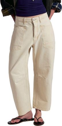 Free People We The Free Minimalist Moxie Barrel Jeans in Dusty Roads at Nordstrom, Size 32