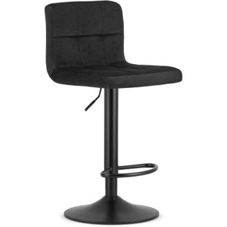 OEM Taburete Prot - Terciopelo Negro / Base Negra