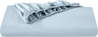 Bare Home 100% Organic Cotton Percale Cooling Fitted Sheet in Winter Blue at Nordstrom, Size Twin X-Long