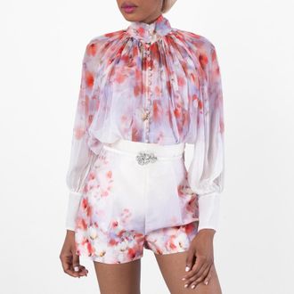 Zimmermann Crush Smock Blouse, Size X-Small