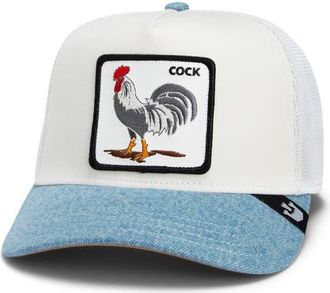 Goorin Brothers Rooster Patch Snapback Baseball Cap in White at Nordstrom