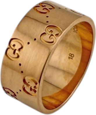 Gucci Gold Pink Gold (18K) Band Ring (Pre-Owned)